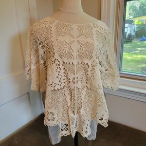 Free People Boho Lace Shawl